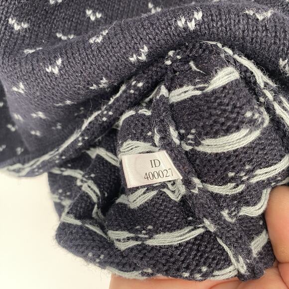 Vintage Abercrombie & Fitch Fair Isle Sweater Navy Pattern Nordic Knit Y2K Ski - Picture 6 of 6